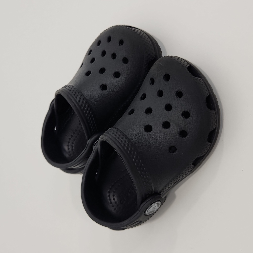 Crocs Classic Clogs Toddler Sz C7 Black Shoes